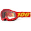 Маска 100% ACCURI 2 Goggle [Red], Clear Lens