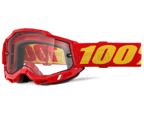 Маска 100% ACCURI 2 Enduro Goggle [Red], Dual Clear Lens
