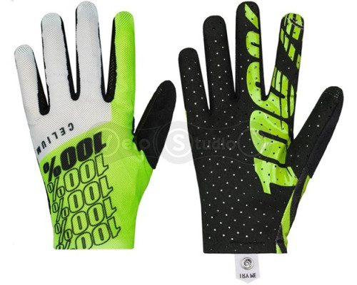 Вело перчатки Ride 100% CELIUM Glove [Fluo Yellow], M