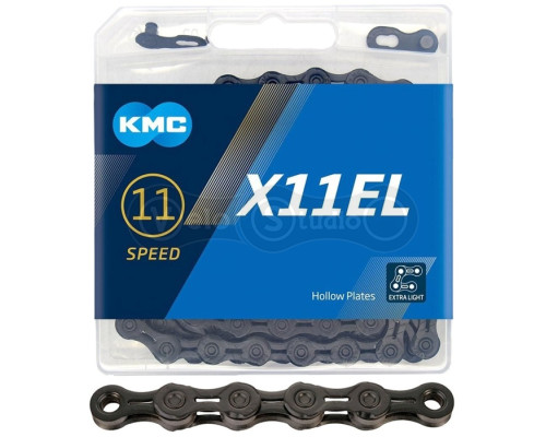 Цепь KMC X11EL BlackTech 11 скоростей, 118 звеньев + замок
