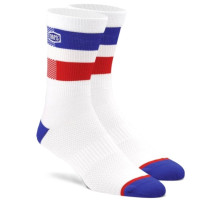 Вело носки 100% FLOW Socks [White], L/XL (EU 42-46)