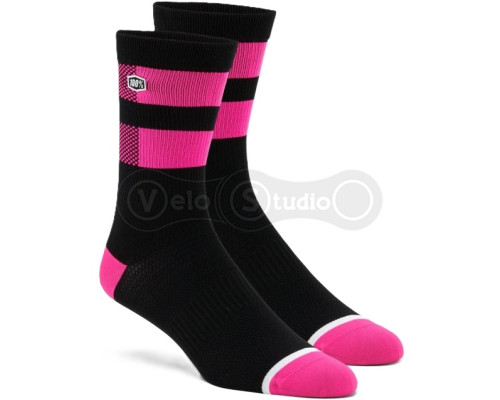 Вело носки 100% FLOW Socks [Pink], L/XL (EU 42-46)