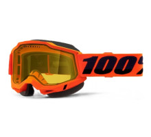 Маска 100% ACCURI 2 Snowmobile Goggle [Neon Orange], Dual Yellow Lens