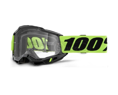 Детская маска 100% ACCURI 2 Youth Goggle [Neon Yellow], Clear Lens