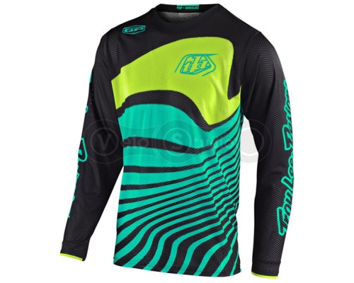 Джерсі TLD GP AIR LS Jersey [DRIFT BLACK/TURQUOISE] розмір L