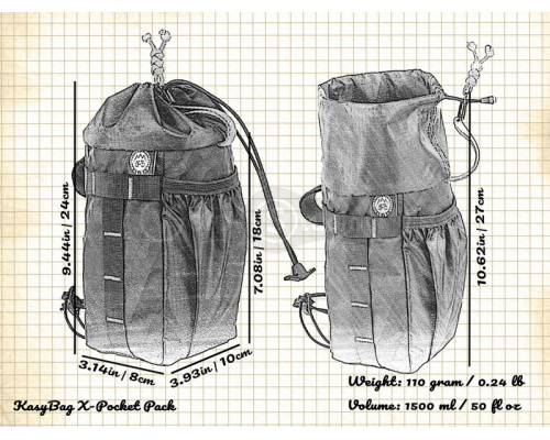 Сумка на руль KasyBag X-Pocket Pack One hand (кормушка) Total-Black