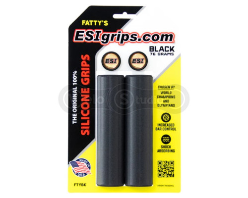Грипси ESI Fatty's Silicone Bicycle Grips Black (чорні) 35 мм