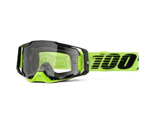 Маска 100% ARMEGA ULTRA HD Goggle [Neon Yellow], Clear Lens
