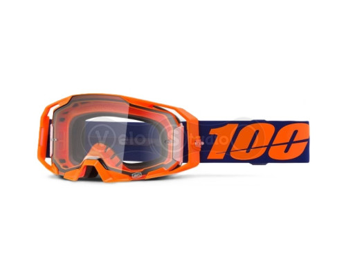 Маска 100% ARMATIC Goggle [Neon Orange], Clear Lens