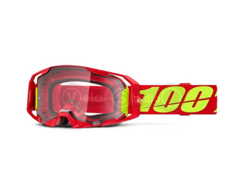 Маска 100% ARMATIC Goggle [Red], Clear Lens