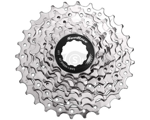 Касета SunRace CSR86 8AS, 8 швидкостей, 11-28Т, Nickel