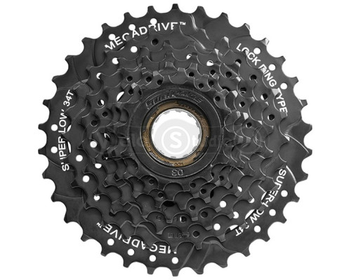 Тріскачка SunRace MFM300 7CV E, 7 швидкостей, 13-34T, Black