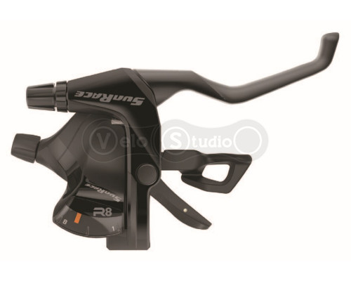 Моноблок SunRace F803 левый, 3 скорости, совместимый с V-Brake