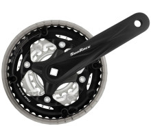 Шатуны SunRace FCM600 3 под квадрат, 170 мм, 42-32-22T, на 8/7скоростей, с защитой, черные