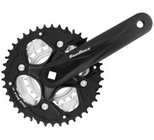 Шатуни SunRace FCM500 3 під квадрат, 170 мм, 42-34-24T, на 8/7 швидкостей, чорні