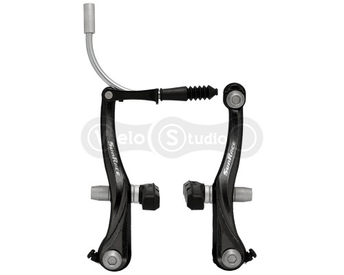 Тормоз V-brake SunRace BCM32, высота рычагов 110 мм алюминиевые, колодки в комплекте