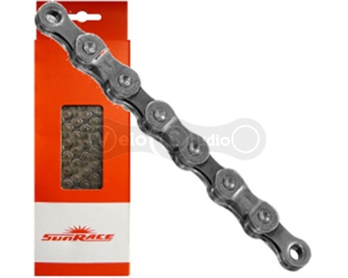 Ланцюг SunRace CNM94 Gray 9 швидкостей, 116 ланок, із замком