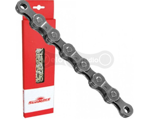 Цепь SunRace CNM54 Gray 7-6 скоростей, 116 звеньев, с соединительным пином