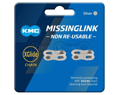 Замок цепи KMC X-Glide NR Cues 11/10/9 скоростей, 2 штуки