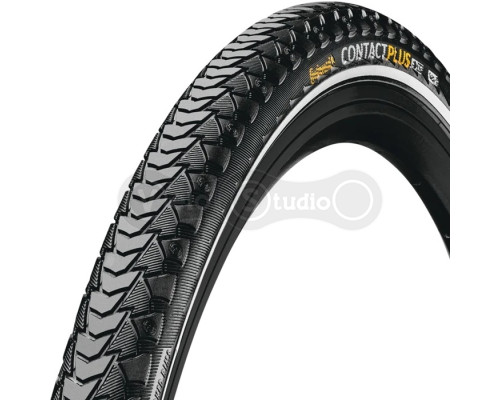Вело покришка Continental Contact Plus 700 x 47C (28 x 1.75), чорна, не доладна, світловідбивна