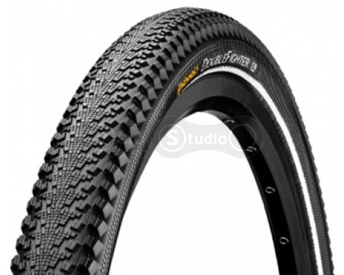 Вело покришка Continental Double Fighter III, 26 x 1.90, чорна, світловідбивна