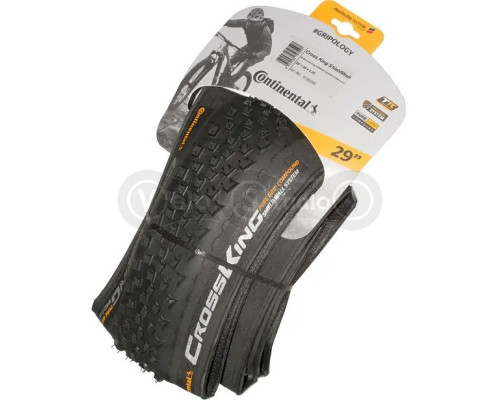 Вело покришка безкамерна Continental Cross King ShieldWall, 29 x 2.20, чорна, складана, skin