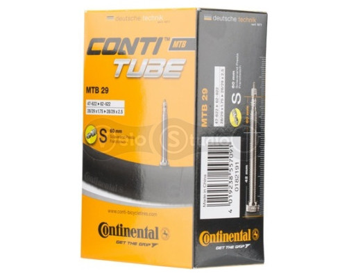 Вело камера Continental MTB 29х1.75-2.50, 47-622->62-622, S60, 240 г