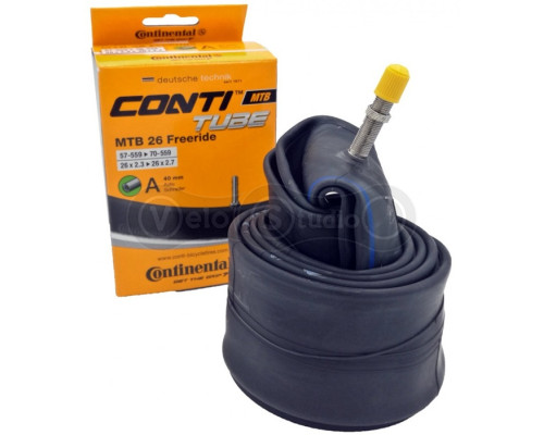 Вело камера Continental MTB Tube Freeride 26х2.30-2.70, 57-559->70-559, A40, 300 г