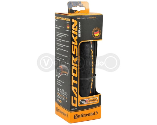 Вело покрышка Continental Gatorskin 700 x 25C, черная, складная, skin