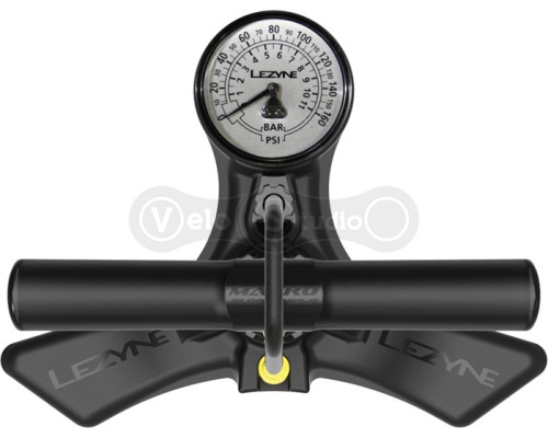 Напольный насос LEZYNE MACRO FLOOR DRIVE HV DV Манометр 3,5 Черный матовый 100psi Y18