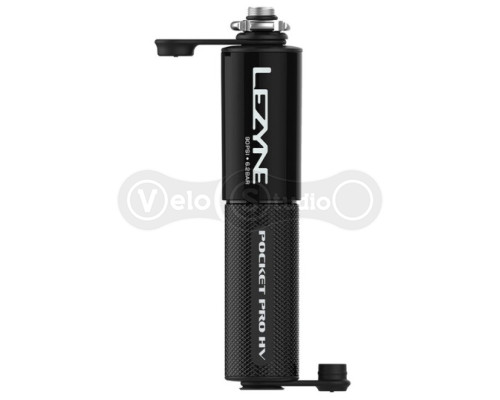 Ручной насос Lezyne Pocket Drive Pro НV Черный матовый 90psi - 144 мм