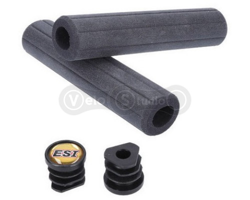 Грипси ESI Ribbed Extra Chunky Black Silicone Bicycle Grips - 34 мм