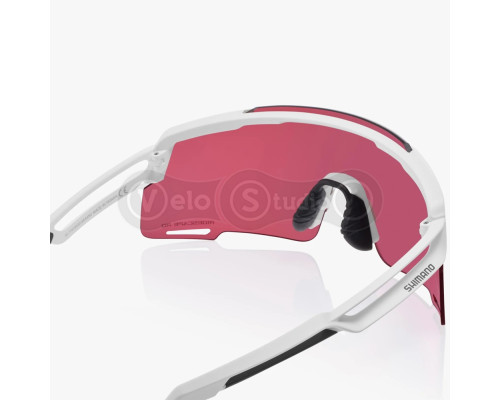 Окуляри SHIMANO EQUINOX5 Road, матові білі з лінзою Ridescape RD