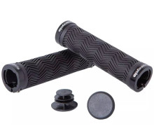 Грипсы Green Cycle GGR-420 130mm черные, с двумя черными замками