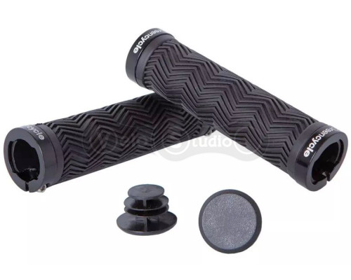 Грипсы Green Cycle GGR-420 130mm черные, с двумя черными замками