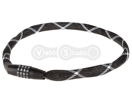 Вело замок ONRIDE Mao цепной, кодовый, 4x900 мм, черно-серый цвет