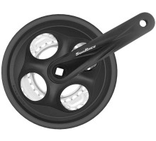 Шатуны SunRace FCM300 M3 , 175 мм, 48-38-28T, 8/7 скоростей с защитой