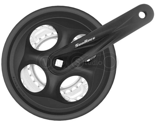 Шатуны SunRace FCM300 M3 , 175 мм, 48-38-28T, 8/7 скоростей с защитой