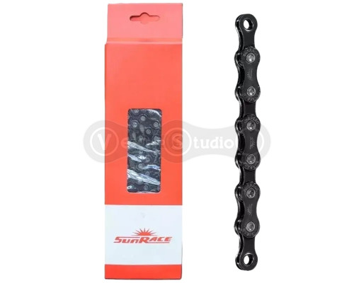 Цепь SunRace CNM84 S Black 8 скоростей, 116 звеньев, с замком
