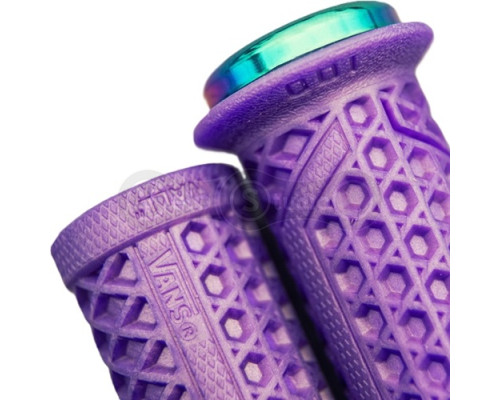 Грипси ODI Vans v2.1 Lock-On MTB Closed End 135mm Purple/Oil Slick