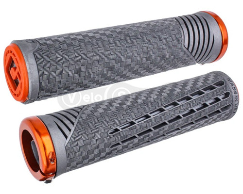 Грипсы ODI CF Grip v2.1 Lock-On Lnyx Gray/Org w/OrgClamp