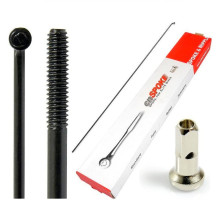 Спиця CN SPOKE 290 мм чорна 14G з ніпелем 16 мм (100шт) сталь