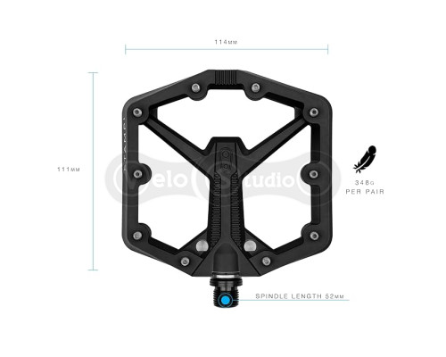 Педали Crankbrothers STAMP 1 (Gen.2), размер L (43-49 eu), черные