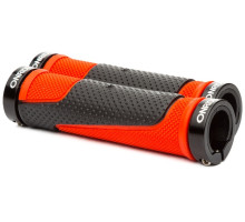 Грипси ONRIDE DualGrip, два замки, 130 мм, чорний/червоний