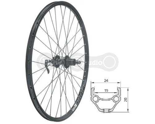 Колесо заднее KLS Draft DSC 27,5, Disc, 10x135мм черное