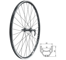 Колесо переднее KLS Draft 26, V-brake, 9x100мм черное