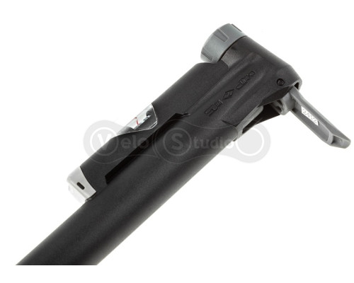 Насос ручной Giyo GP-43CP, пластик, манометр, умная головка, 24см, 120psi