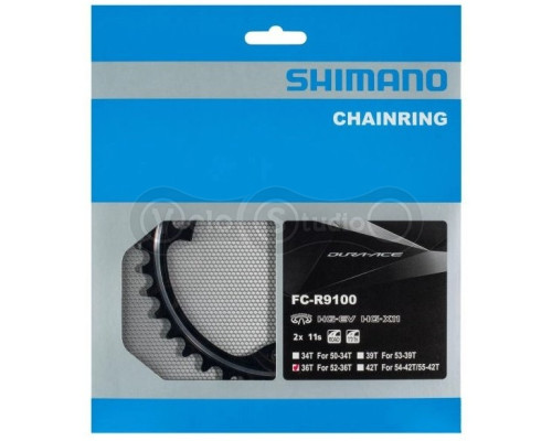 Звезда шатунов Shimano FC-R9100 Dura Ace, 36 зубьев, 11 скоростей