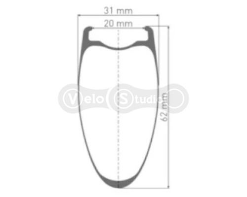 Колесо переднє DT SWISS ARC 1400 DI 700C CL 62 12/100