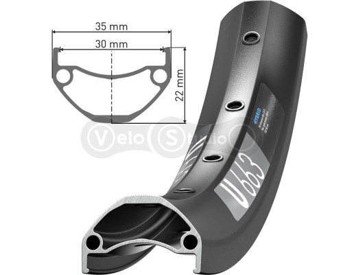 Обід DT SWISS U 663 29X30 DISK BRAKE 32 отвори